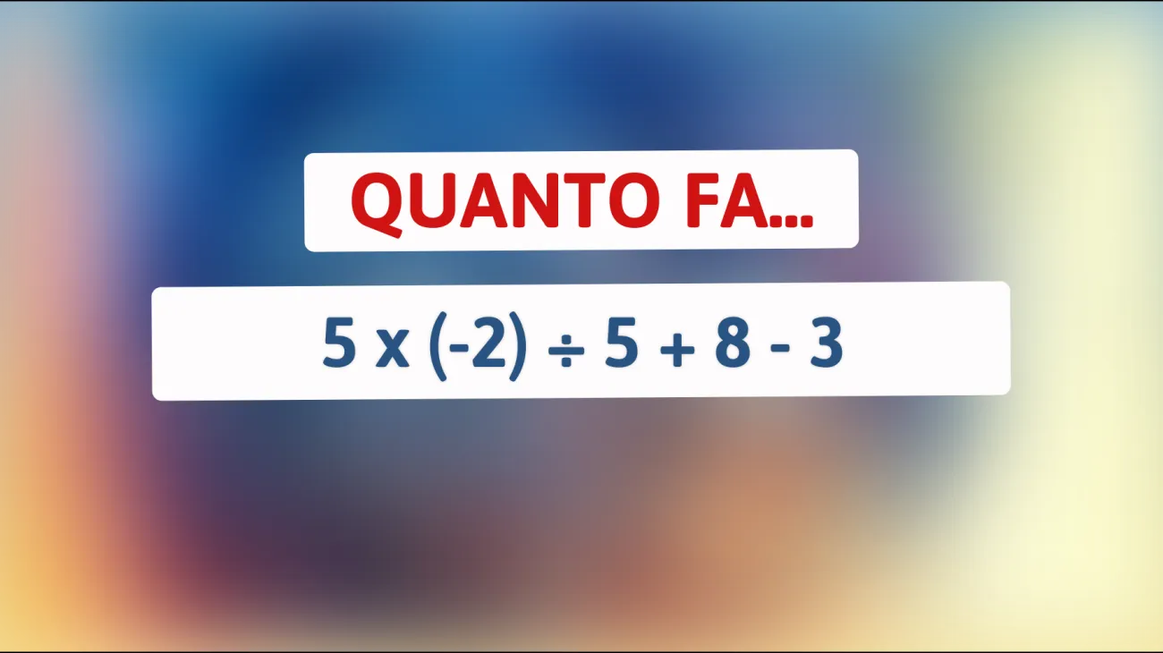 \"Il 90% delle persone sbaglia questo semplice calcolo matematico: Riesci a risolverlo?\""