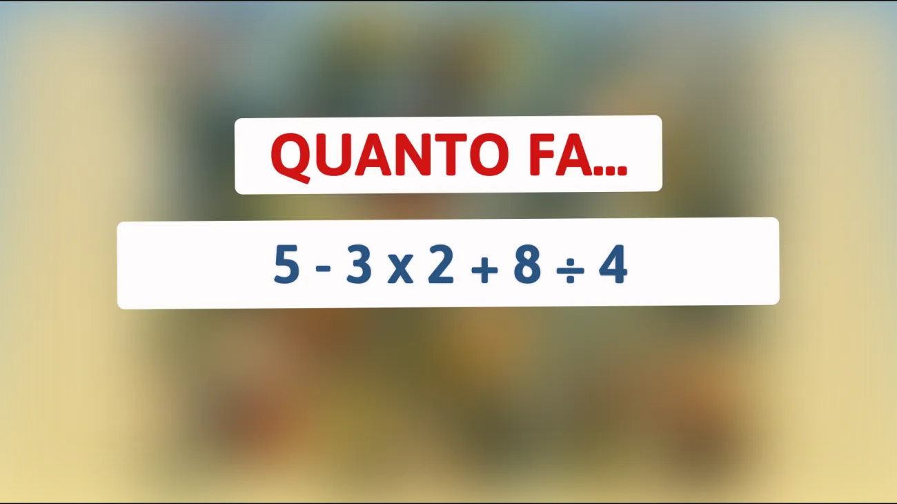 \"Solamente il 2% delle persone riesce a risolvere questo semplice calcolo: metti alla prova la tua intelligenza con questo indovinello matematico!\""