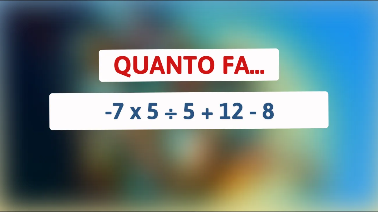 Scopri se sei un genio: questo semplice calcolo nasconde una trappola per le menti più brillanti! Sei pronto a risolverlo?"