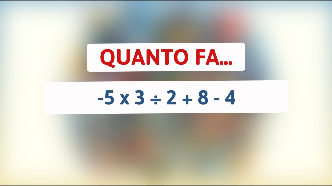 Se riesci a risolvere questo indovinello, sei più intelligente del 90% delle persone! Prova ora!"