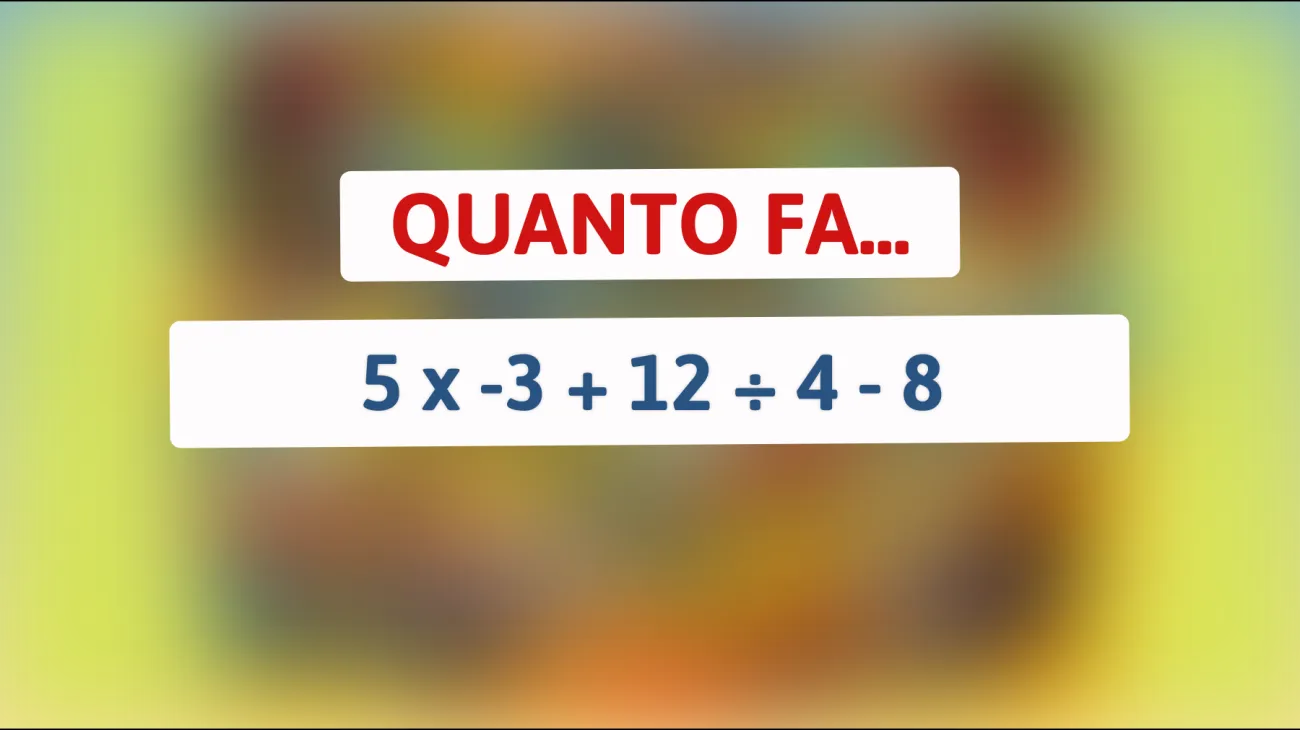 Sei pronto a sfidare la tua intelligenza? Risolvi questo enigma matematico che solo i veri geni riusciranno a risolvere!"