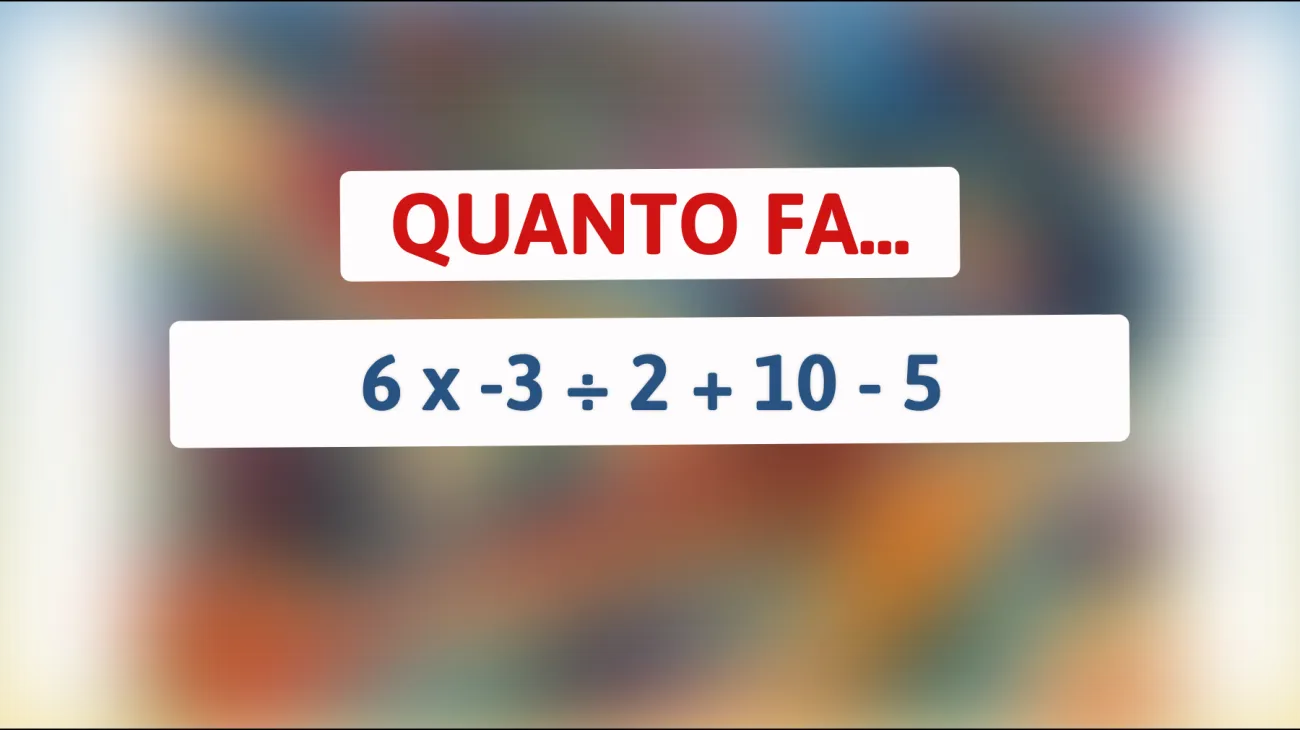 Sfida le tue capacità matematiche: riesci a risolvere questo indovinello che solo le menti più brillanti possono capire? Scopri la soluzione!"